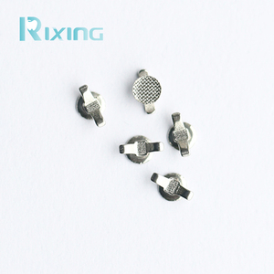 Rixing Hoge Kwaliteit Roestvrij Staal Orthodontische Linguale Knop Met Cleat Bondable Ronde Mesh Basis Tandheelkundige Vorm - Product Image 1