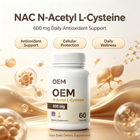 N-acétyl-L-cystéine 600 mg Sans gluten 60 capsules Complément alimentaire