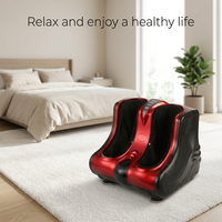 Masseur électrique de mollets et pieds à télécommande, compression d'air, shiatsu, pétrissage et chauffage, pour la relaxation à domicile (vente en gros)