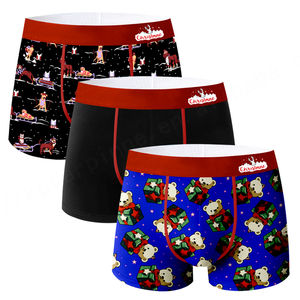 Gran oferta, Bóxer con diseño de logotipo personalizado para hombre, ropa interior breve, calzoncillos, calzoncillos transpirables cómodos de algodón para hombre, Bóxer con estampado completo para hombre - Product Image 2