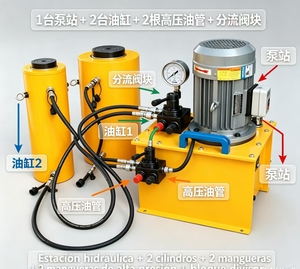 Estación de Bombeo Hidráulico Doble de Alta Presión con Control Remoto de Pistón, Personalizable OEM para Maquinaria de Ingeniería - Product Image 3