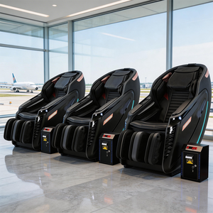 LEERCON 2026 Fauteuil de massage commercial IA avec support de paiement portable (monnayeur, lecteur de cartes) et armoire métallique à jambes rétractables - Product Image 2