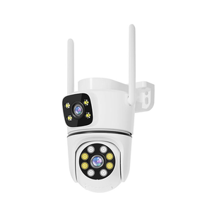 Caméra de surveillance WiFi PTZ à double objectif 4MP, suivi automatique des personnes, vision nocturne couleur, audio bidirectionnel, étanche IP66, intérieur et extérieur - Product Image 1