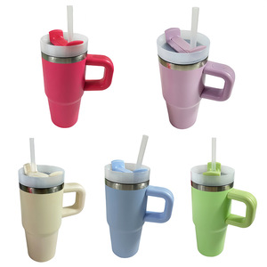 Childrens Tumbler 420ml Double Wall Vacuum Insulated With Straw Travel Cup - Product Image 1