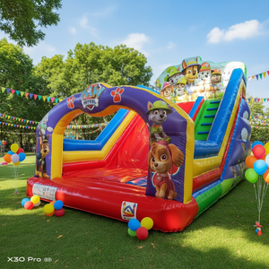 Şişme Oyun Parkı Yapı Taşları Kaydıraklı Şişme Kale Zıplama Evi Şişme Kaydırak Üfleyici Dahil Çocuklar ve Yetişkinler İçin Satılık - Product Image 3