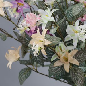 Ramo Decorativo <span class=keywords><strong>de</strong></span> Plástico para Decoración del Hogar, Oficina y Jardín, Ramo <span class=keywords><strong>de</strong></span> Loto Hecho a Mano para el Día <span class=keywords><strong>de</strong></span> la Madre, Flores Artificiales Ligeras - Product Image 4