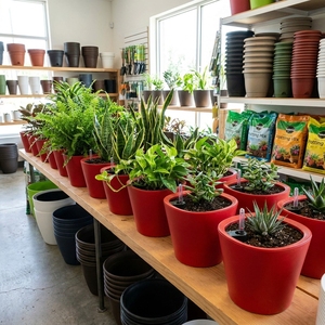 Modern Colorful PP <b>Plastic</b> Double Layer Flower Pots Smart Self-Watering <b>Planters</b> B2B Direct Supplier Large Size - Product Image 3