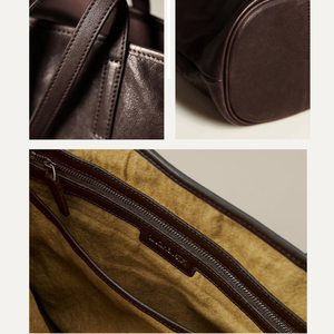 Sac à main en cuir véritable haut de gamme pour femmes, nouvelle mode, certifié CE, en cuir de vache, grande capacité, imperméable, rétro, bandoulière, sac à main - Product Image 6