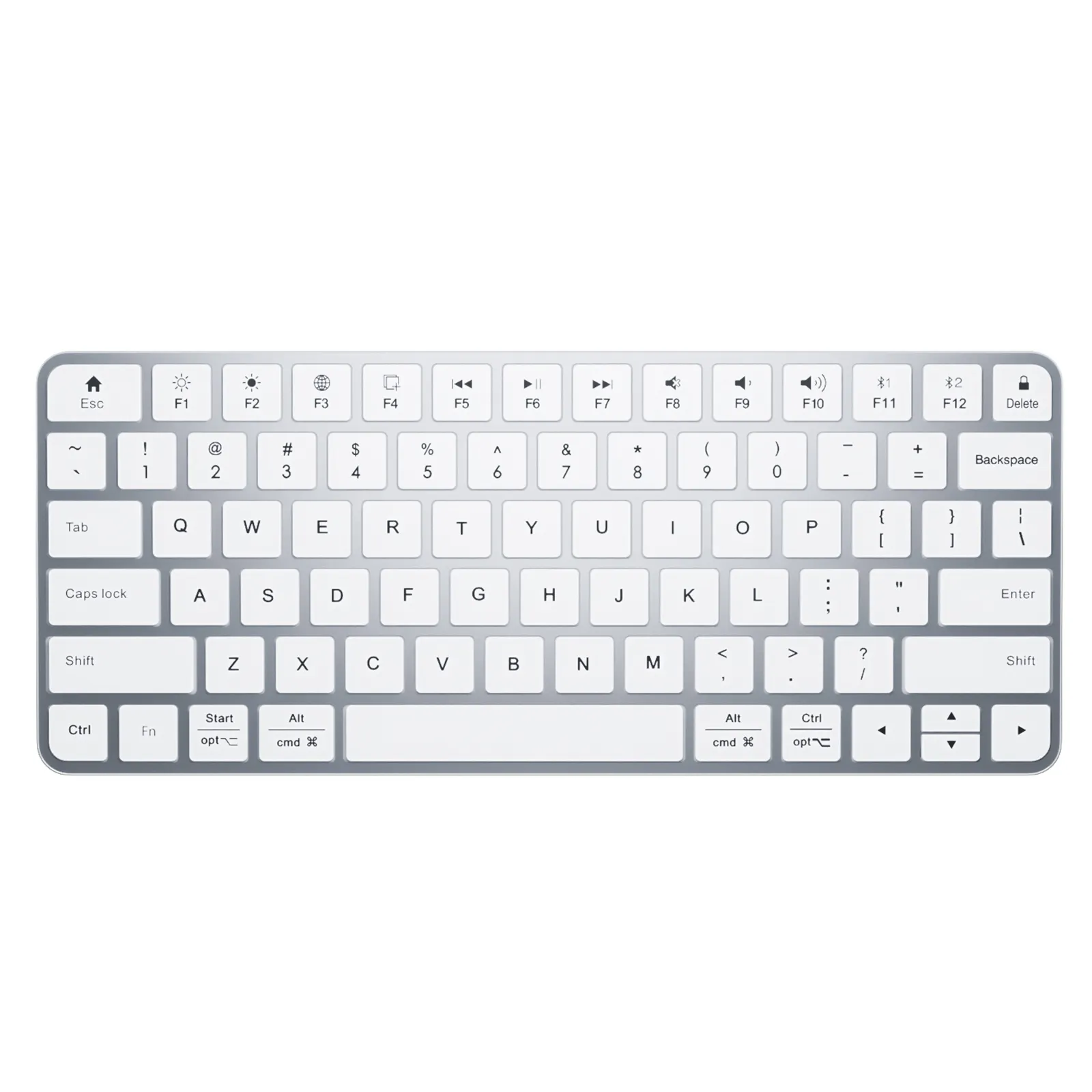 Dual channel blue tooh 5.0 high quality metal mini laptop tablet laptop wireless keyboard for mac imac