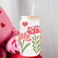 Vasos con Diseño de Globo de Nieve de 16oz, Adhesivos UV DTF Grow Grace, Christian Always Chingona, Decoraciones para Vasos UV DTF, Black Girl Magic