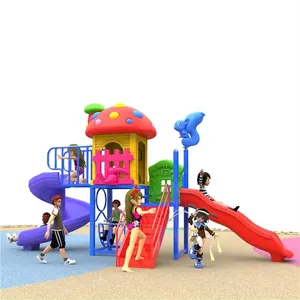 Instalaciones de parque de atracciones para niños, parque infantil al aire libre, Tobogán y columpio, juego de escalada al aire libre, juguetes para preescolar