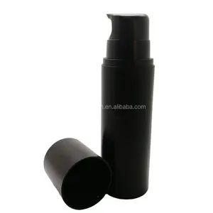 250Ml Airless Đen Matte Màu Mỹ Phẩm Bơm Chân Không Lotion Chai Cho Chăm Sóc Da 30% 50% 100% PCR