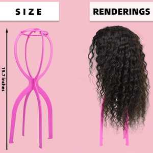 Amygirl แท่นวางโชว์ผมแบบปรับได้ ทำจาก PVC พร้อมขายึดติดผนัง คุณภาพทนทาน สำหรับหัวหุ่นวิกผม - Product Image 2