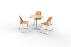 Chaise de bureau moderne et durable en plastique empilable avec cadre en métal sans roulettes pour l'école et le bureau à domicile - Product Image 5