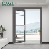 Porte pliante moderne minimaliste en aluminium PT, double vitrage trempé, insonorisée et isolante pour cuisine, balcon, salle de bain