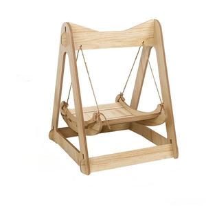 เก้าอี้โยกไม้ MDF งานฝีมือระดับพรีเมียม พร้อมลวดลายสวยงาม 3 แบบ เฟอร์นิเจอร์สำหรับสัตว์เลี้ยงในห้องนั่งเล่น สำหรับแมวและสัตว์เลี้ยง - Product Image 3