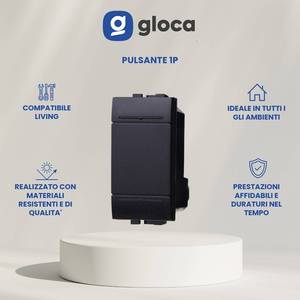 Interrupteur mural Gloca 1 Gang 1 voie 16A 220V en plastique, installation facile, compatible avec la série Living - Product Image 5