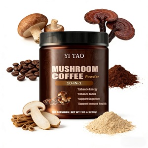ผงกาแฟเห็ดออร์แกนิก - สูตรอะแดปโตเจนผสมชากา เห็ดหลินจือ และถั่งเช่า เพื่อพลังงาน ความจำ และเสริมภูมิคุ้มกัน รับผลิตแบบ OEM - Product Image 2