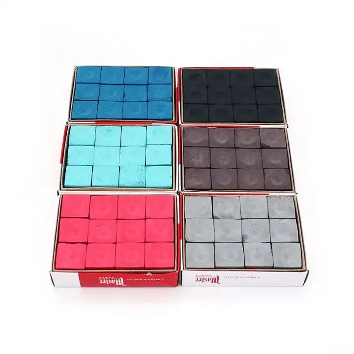 Master Billiard Chalk 12pcs/box - Blue, Grey, Green, Red, Black