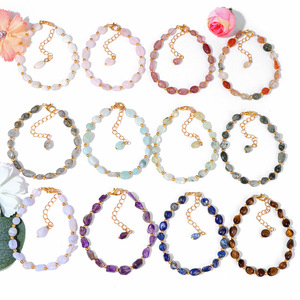 Bracelets extensibles en pierres précieuses naturelles tendance et porte-bonheur pour unisexe, occasion anniversaire - Product Image 4