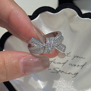 แหวนเงินแท้ S925 ดีไซน์แบบเปิด ประดับลายปม สไตล์วินเทจฝรั่งเศส ชุบทองคำสีกุหลาบ - Product Image 1