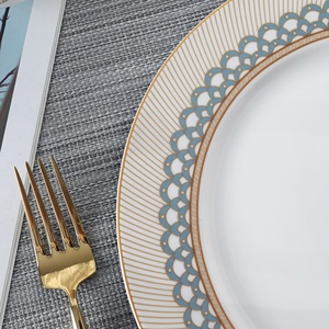 <span class=keywords><strong>Service</strong></span> <span class=keywords><strong>de</strong></span> vaisselle 16 pièces <span class=keywords><strong>en</strong></span> <span class=keywords><strong>porcelaine</strong></span> marron durable motif écailles <span class=keywords><strong>de</strong></span> poisson gris comprenant des assiettes, des bols, des tasses et des tasses pour 4 dîners - Product Image 2