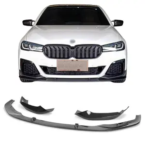 Sports carbon fiber front for bmw 5 series G30/G38 bumper diffuser front lip set MP style (3 pieces)