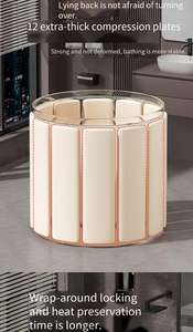 Bañera <span class=keywords><strong>Plegable</strong></span> de Plástico para Adultos y Niños, Cómoda Bañera Doméstica <span class=keywords><strong>con</strong></span> Función de Asiento para Baños de Hidromasaje - Product Image 2