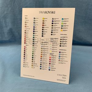 แผนภูมิสีคริสตัลอะคริลิคแบบกำหนดเอง 110 สี สำหรับอัญมณีอะคริลิค สำหรับ <span class=keywords><strong>Swarovski</strong></span> - Product Image 5