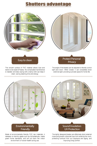 窓シャッター室内セキュリティ窓シャッター屋外アルミプランテーションシャッタールーバー窓 - Product Image 6