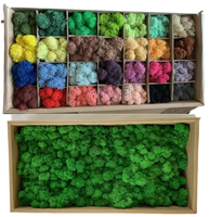 Couronne de mousse stabilisée multicolore, magnifique décoration murale florale pour la maison, les fêtes et Noël, thème artistique, faite à la main, 100% naturelle
