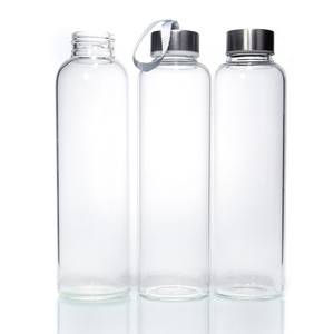 Elegante 360ml 500ml 750ml 1000ml Garrafa De Água De Vidro Com Tampa De Ouro Rosa Favorecido pela Female Bpa Free Customizável - Product Image 2