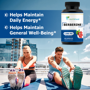 High Potency 1200mg Pure Berberine Capsules Boost Immunity Improve Energy Levels Berberine HCl Herbal <b>Supplement</b> Health Capsules - Product Image 4