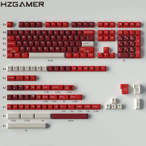 HZGAMER ISO/<span class=keywords><strong>ANSI</strong></span> Layout PBT Cherry Profile <span class=keywords><strong>Keycap</strong></span> Set, Clavier mécanique Ham Double Shot Keycaps - Product Image 1