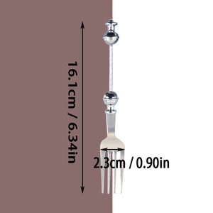 Custom <strong>Personalized</strong> DIY Beadable Stainless Steel Pasta <strong>Forks</strong> Durable Tableware Add-a-Bead for Kitchen Use - Product Image 5