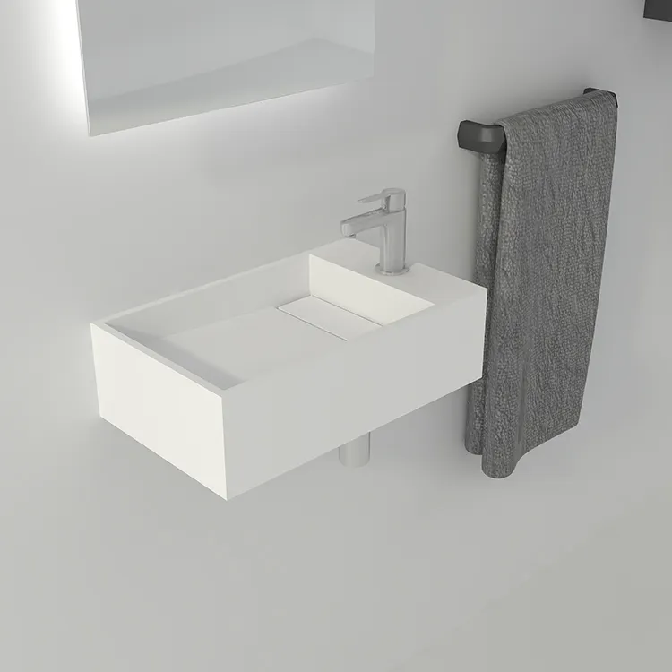 SM-8413 novo estilo lavatório da pia da superfície sólida do lavatório 2018