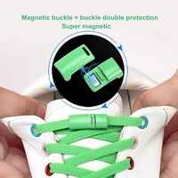 Nouveaux lacets magnétiques en polyester élastique plat paresseux sans attache avec serrure magnétique 105cm longueur de dentelle 20 couleurs disponibles