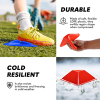 Cône d'entraînement de football triangulaire personnalisable, disque d'agilité pour exercices, marqueur de terrain multisports pour le football et le basketball