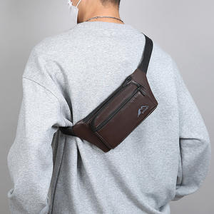 Sac banane de sport extérieur en cuir PU noir pour hommes et femmes, avec bandoulière réglable, sacoche de téléphone à bandoulière pour usage quotidien - Product Image 4