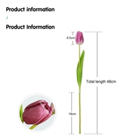 Bunga Tulip Artificial Real Touch, Tulip Palsu Premium dengan Tekstur Basah, Dekorasi Rumah, Rangkaian Bunga Pernikahan, Batang Tulip Grosir