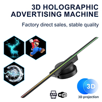 Afficheur publicitaire holographique 3D LED P42, 2 pales, 42 cm, projecteur holographique 3D sans écran, résolution 1024x800, fournisseur OEM