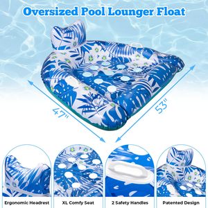 Flotadores Inflables para Piscina, Diversión de Verano para Adultos y Niños, Silla Flotante Resistente con Portavasos y Asas, Flotadores para Playa - Product Image 3