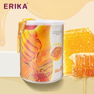 Cera enlatada de lata de metal con sabor a miel de 800g, fórmula hidratante suave para depilación profesional en casa - Product Image 1
