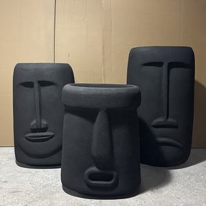 Noordse grote plantenbak van glasvezel, binnen en buiten, decoratief, met een cool gezicht, bloempot, plantenbak voor op de vloer - Product Image 2