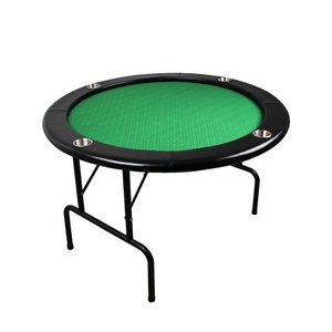 Luckyh — <span class=keywords><strong>Table</strong></span> de <span class=keywords><strong>Poker</strong></span> <span class=keywords><strong>ronde</strong></span> pour 4 à 8 personnes, en cuir, confortable, pliable, avec tasse d'eau - Product Image 3