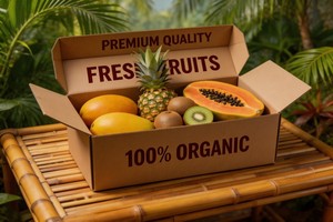 กล่องของขวัญผลไม้แบบมีฝาปิด ดีไซน์<span class=keywords><strong>ฟรี</strong></span> พิมพ์ออฟเซ็ต กันความชื้น สำหรับบรรจุผลไม้สด - Product Image 2