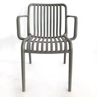 Chaises de restaurant modernes et simples, chaises de salle à manger avec accoudoirs, meubles commerciaux rayés, fauteuil de café pour l'extérieur et l'intérieur