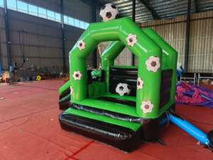 Trampolines gonflables pour enfants d'intérieur et d'extérieur Petits châteaux gonflables en PVC en forme de ballon de football à vendre à bas prix - Product Image 5