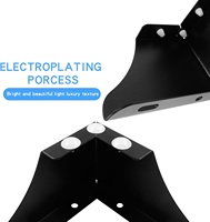 Pieds de meubles, pieds de canapé en métal noir, pieds de table, rehausseurs de chaise en métal, pieds de remplacement robustes pour bricolage