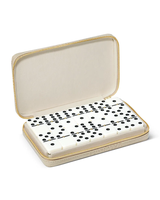 Jeu de dominos personnalisé écologique blanc de la marque XUCHENG avec boîte en cuir PU à fermeture éclair, jeu de quinze dominos double, logo personnalisé